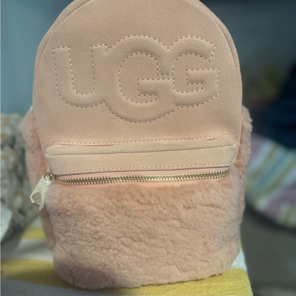 Brand New UGG Pink Fuzzy Mini Backpack